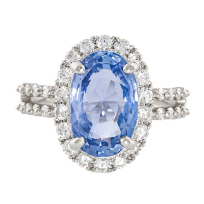 5.33ct Unheated Ceylon Sapphire Ring GSL