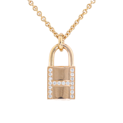 Hermes Kelly Cadenas Diamond Pendant