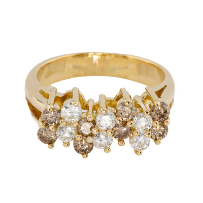 Champagne & White 1.26ct Diamond Ring