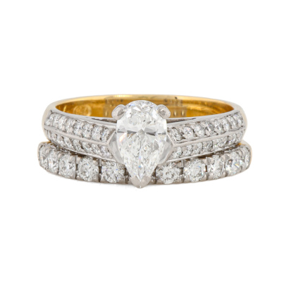 Diamond Solitaire Ring & Eternity Ring Set