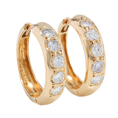 1.06ct Diamond Hoop Earrings