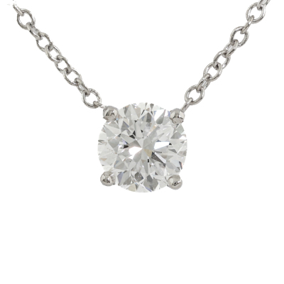 0.50ct Diamond Solitaire Pendant GIA D IF