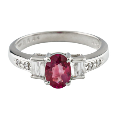 0.84ct Ruby & Diamond Ring