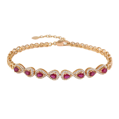 1.20ct Ruby & Diamond Bracelet