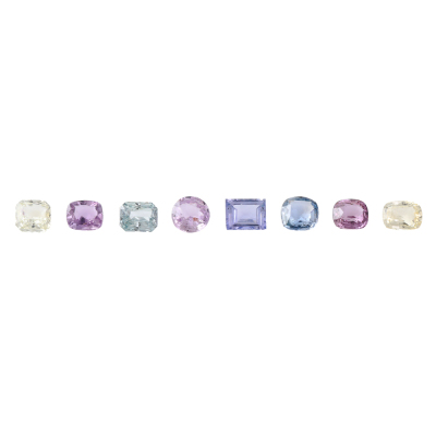 8.61ct Loose Parcel of 8 Unheated Sapphires
