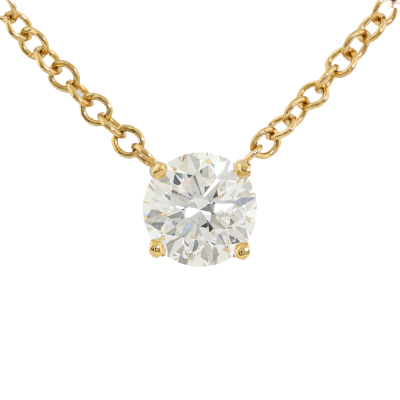 0.70ct Diamond Solitaire Pendant GIA D SI1