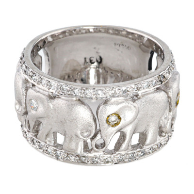 Elephant Diamond Ring