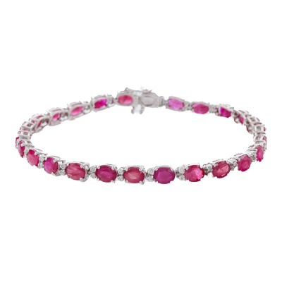 10.00ct Ruby & Diamond Bracelet
