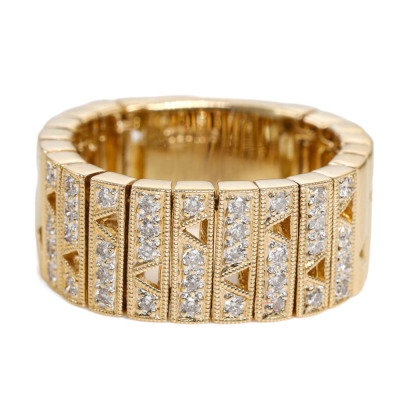 0.33ct Diamond Soft Link Ring 18ct Gold 16g