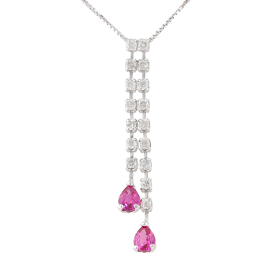 0.45ct Ruby & 0.35ct Diamond Pendant