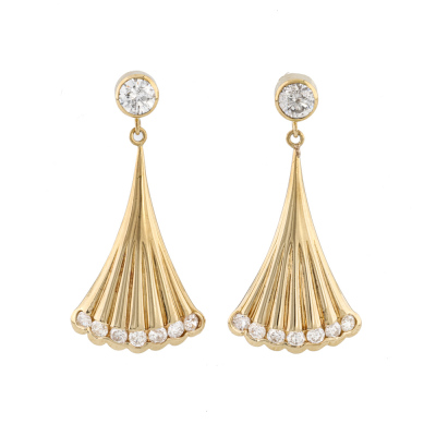 1.02ct Diamond Dangle Earrings