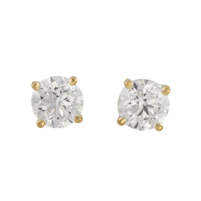 1.00ct Diamond Studs GIA D SI1, E SI1