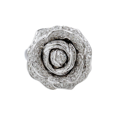 1.03ct Diamond Rose Ring 18ct White Gold