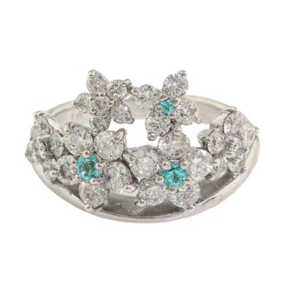 Paraiba Tourmaline & Diamond ring