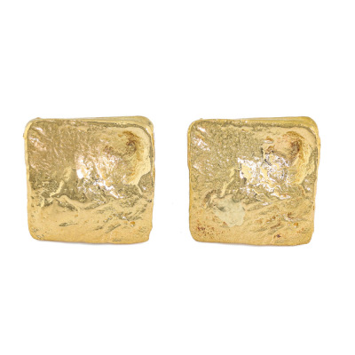 Square 18ct Gold Cufflinks 15.1g