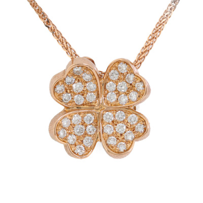 1.00ct Diamond Clover Design Pendant
