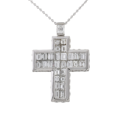 4.78ct Diamond Cross Pendant