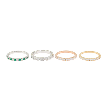 Set of 4 Eternity Rings