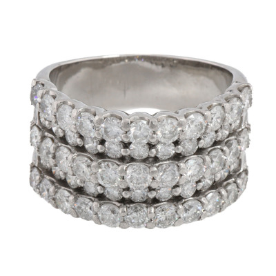 3.00ct Diamond Five Row Dress Ring
