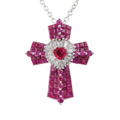2.50ct Ruby & Diamond Pendant