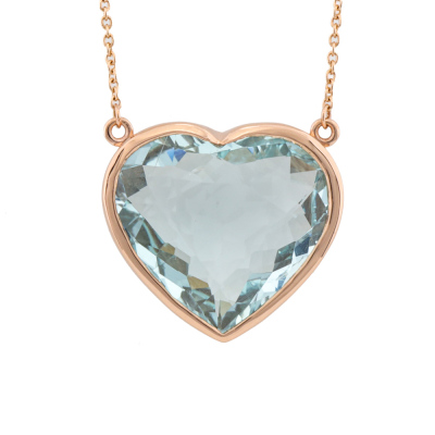 8.00ct Aquamarine & Diamond Necklace
