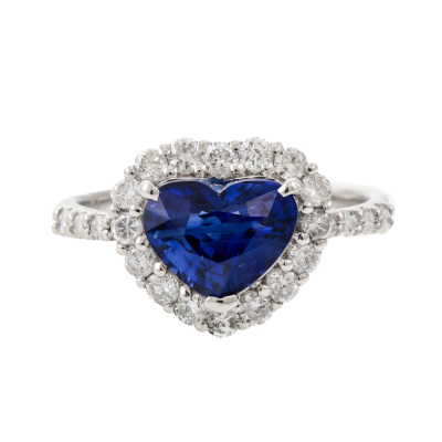 2.01ct Sri Lankan Sapphire & Diamond Ring