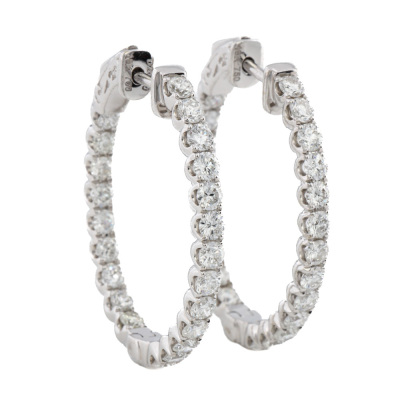 2.00ct Diamond Inside Out Hoop Earrings