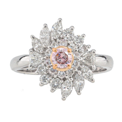 0.17ct Argyle Origin Pink Diamond Ring GSL