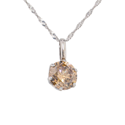 Champagne Diamond Solitaire Pendant 0.60ct*