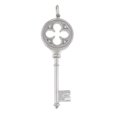 Tiffany & Co Clover Key Diamond 18ct Gold Pendant*