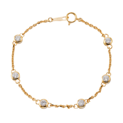 1.36ct Six Stone Diamond Bracelet