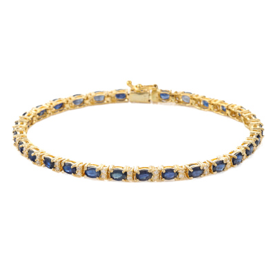 7.44ct Sapphire & Diamond Bracelet