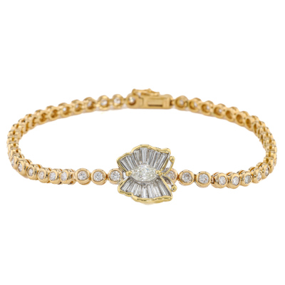 2.66ct Diamond Butterfly Bracelet 18ct Gold