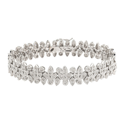 1.38ct Diamond 18ct Gold Bracelet 26.3g