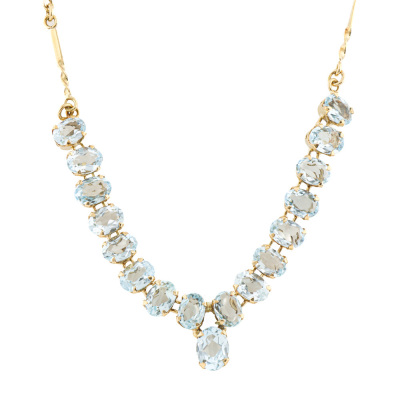 13.00ct Aquamarine 18ct Gold Necklace
