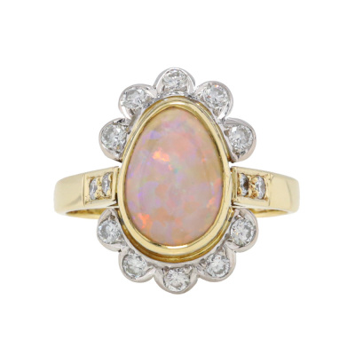 1.00ct Opal & Diamond Ring
