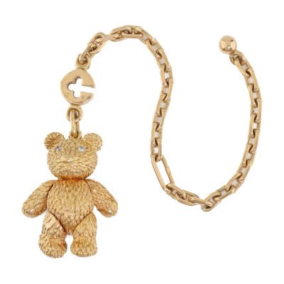 Robert Bielka Teddy Bear Charm & Chain 18ct Gold 23.1g