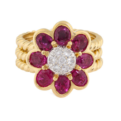 3.63ct Ruby & Diamond Ring