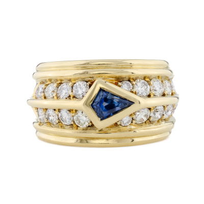 Vintage Cartier Sapphire & Diamond Ring