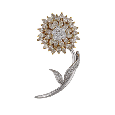 5.32ct Diamond Brooch