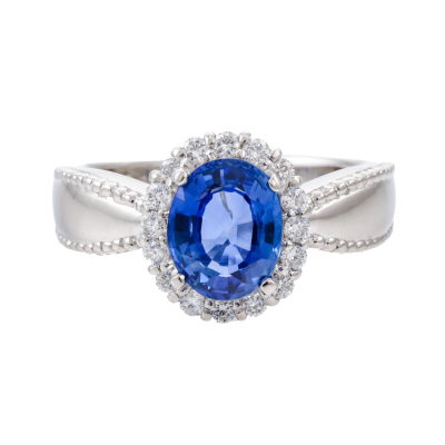 1.75ct Unheated Sri Lankan Sapphire Ring GIA