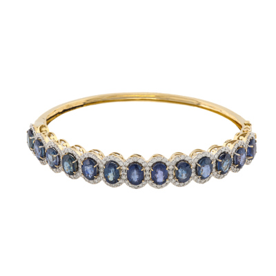 13.52ct Sapphire & Diamond Bangle
