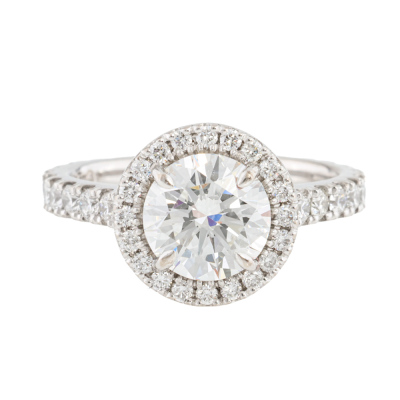 1.25ct Diamond Halo Ring GIA G VS2