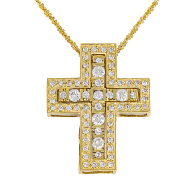 1.00ct Diamond Cross Pendant