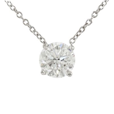 0.90ct Diamond Solitaire Pendant GIA E SI1