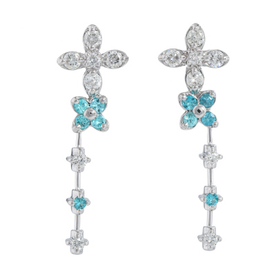 Paraiba Tourmaline & Diamond Earrings