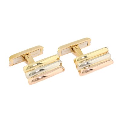 Cartier Trinity Cufflinks 18ct Tri-Colour Gold 15.7g