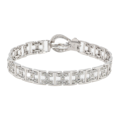 1.20ct Diamond Buckle Bracelet, 18ct Gold 23.2g