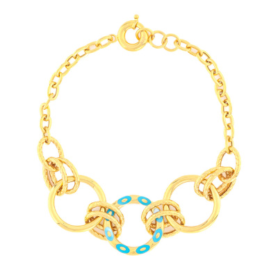 21ct Gold Link Bracelet, 9.2g