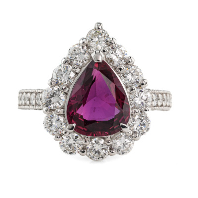 2.31ct GIA Certified Ruby & Diamond Ring